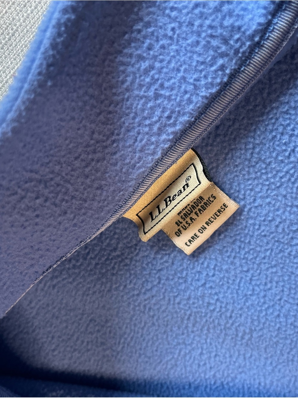 L.L. Bean Fleece Top Blue Quarter Zip Mock Neck Gorpcore Trailcore Après Ski - Picture 3 of 8